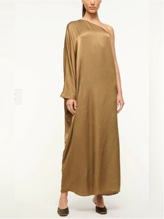 STAUD Dresses & Skirts - STAUD One-Shoulder Sonya Dress, Caramel